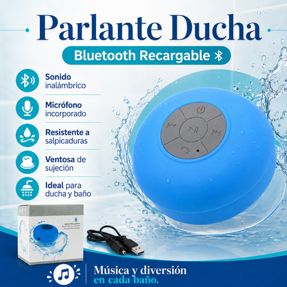 Parlante Ducha Bluetooth Portátil con Luces LED