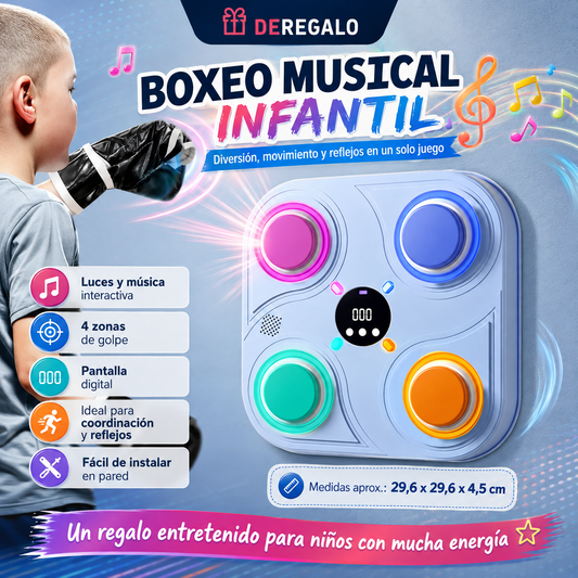 Máquina de boxeo inteligente musical para niños