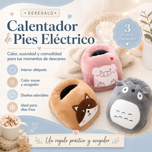 Bota calefactora eléctrica para pies.
