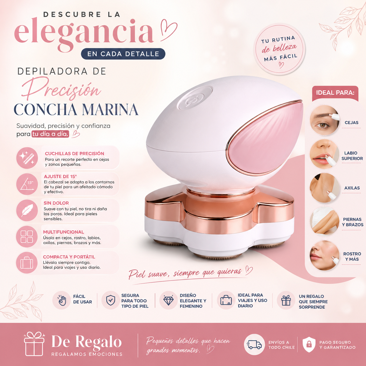 Depiladora de Precisión Concha Marina
