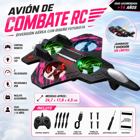 Avión de control remoto acrobático, juguete volador para niños