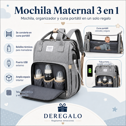 Mochila Maternal 3 en 1