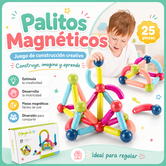 Palos magneticos set de 25 pcs